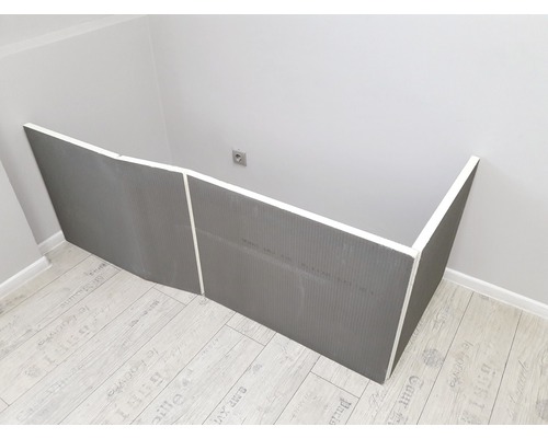 Set panouri Flex pentru cadă Kariteia frontal 160x60 cm lateral 60x60 cm Aranjament de panouri de construcție în interior pentru placarea pereților