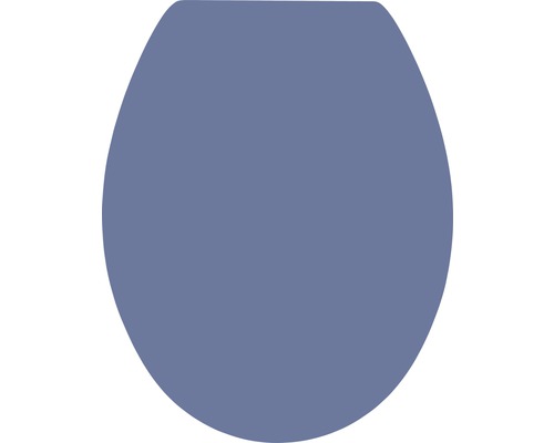 Capac WC form & style Color Edge, închidere lentă, albastru mat, 46,5x37 cm