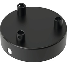 Bază de tavan neagră pentru corpuri de iluminat cu trei puncte de fixare