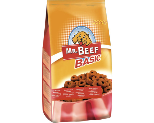 Hrană uscată pentru câini MR. BEEF Basic inele moi 2,5 kg Hrană uscată pentru câini MR. BEEF Basic inele moi 2,5 kg