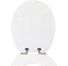 Capac WC cu model form & style Flower MDF închidere lentă gri 46,2x36,5 cm-thumb-6