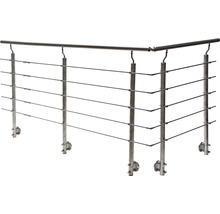 Balustradă din oțel inoxidabil cu bare orizontale pentru scări și balcoane