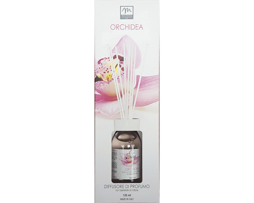 Odorizant cameră difuzor parfum cu bețișoare orhidee 125 ml Difuzor de parfum de cameră Orchidea cu bețișoare de bumbac, 125 ml