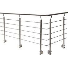 Balustradă din oțel inoxidabil cu cabluri orizontale pentru exterior