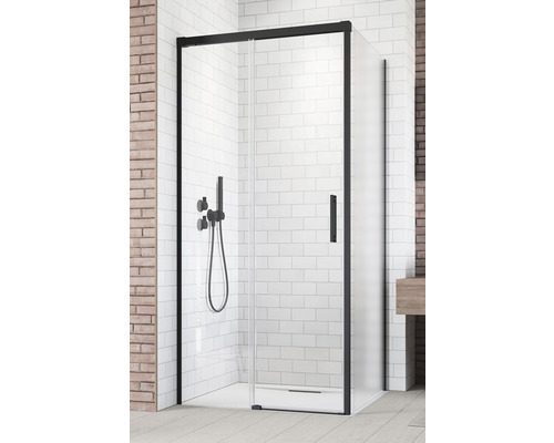 Ușă glisantă duș Radaway Idea Black KDJ stânga 100x200,5 cm, sticlă transparentă, profil negru