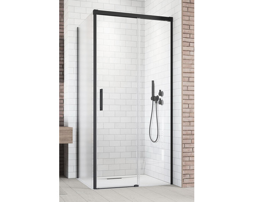 Ușă glisantă duș Radaway Idea Black KDJ dreapta 100x200,5 cm, sticlă transparentă, profil negru-0