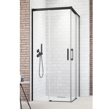 Ușă duș glisantă Radaway Idea Black KDD stânga 90x200,5 cm, sticlă transparentă, profil negru-thumb-0