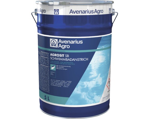Vopsea pentru piscine Agrosit SB albastru 5 kg Avenarius Agro Agrosit SB vopsea pentru piscine în găleată de 5 litri