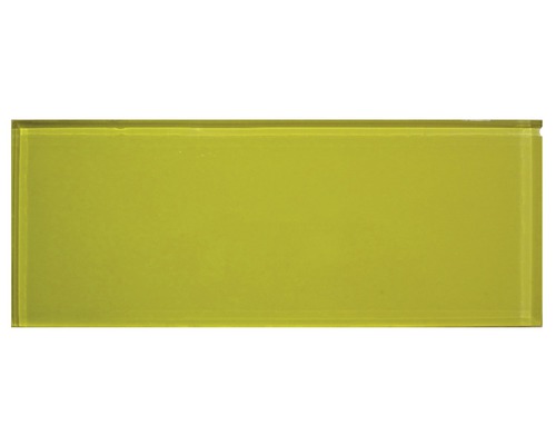 Faianță baie / bucătărie Vetro Yellow 10x30 cm Placă de sticlă galbenă