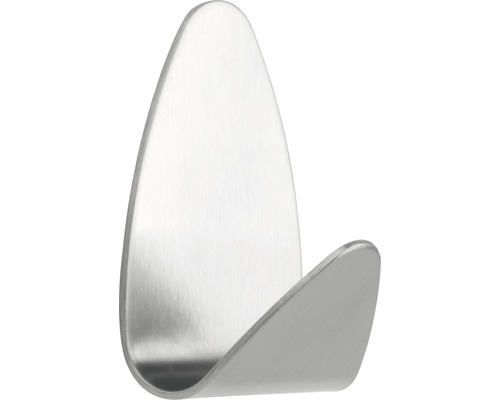 Cuier baie TIGER Oval, 1 agățătoare, montaj prin lipire, inox, set 2 bucăți