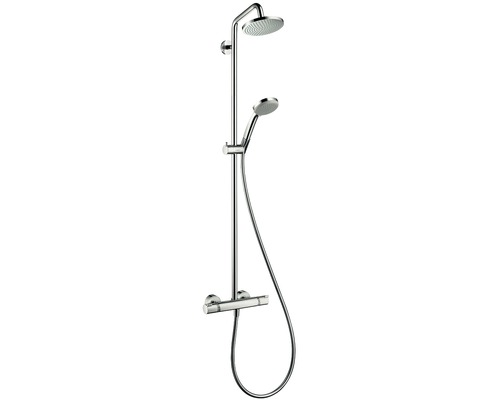Sistem de duș cu termostat hansgrohe Croma 160, pară duș fixă 1 funcție, pară mobilă Vario 4 funcții, crom-0