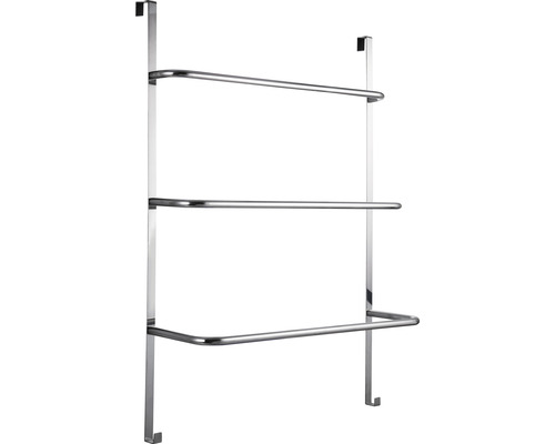 Cuier baie form&style 3 bare și prindere pe ușă / cabină duș 86 x 65 x 22 cm Suport pentru prosoape de ușă cu trei bare pentru montare peste ușă