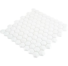 Mozaic piscină arctic 01 hexagon eco alb 3D 30x29 cm-thumb-3