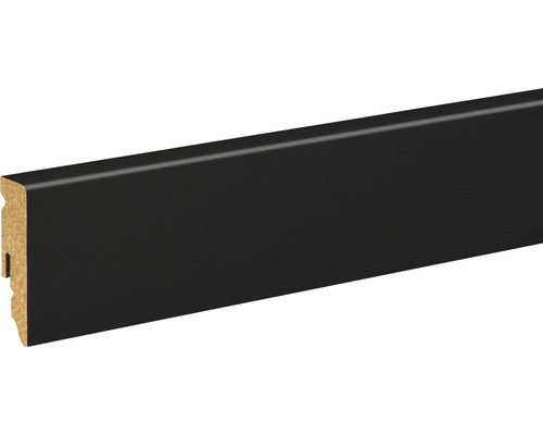 Plintă MDF Neuhofer FU062L negru mat 2400x58x15 mm Plintă din lemn
