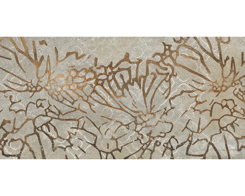 Placă decor ceramic Gold Dust Brown 80x160 cm