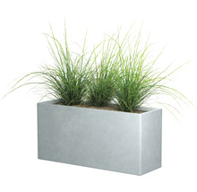 Jardinieră rectangulară cu plantare de iarbă