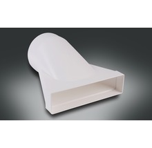 Piesă de trecere tub plat din plastic Rotheigner 111x54 mm alb-thumb-0
