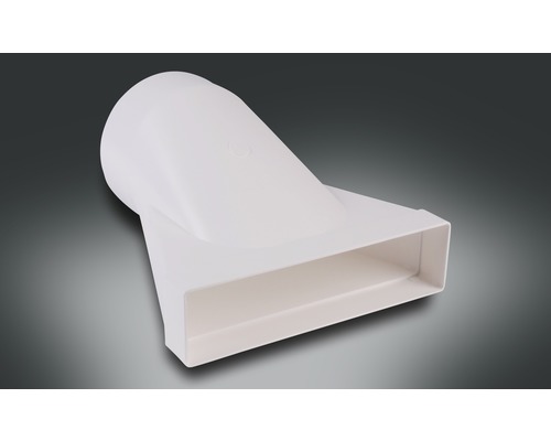 Piesă de trecere tub plat din plastic Rotheigner 111x54 mm alb-0