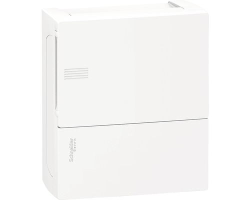 Tablou distribuție electrică Schneider Resi9 8 module IP40, montaj aparent, alb Logo Schneider Electric pe cutie de distribuție