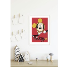 Poster înrămat Mickey Mouse cu fundal roșu