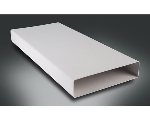 Tub plat din plastic Rotheigner 1000x220x54 mm alb Canal de ventilație dreptunghiular din metal