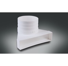 Cot tub plat din plastic Rotheigner 220x54 mm alb cu conector-thumb-0