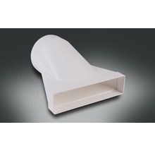 Adaptor alb de tranziție de la rotund la pătrat pentru țevi de ventilație