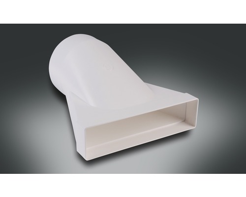 Piesă de trecere tub plat din plastic Rotheigner 220x54 mm alb