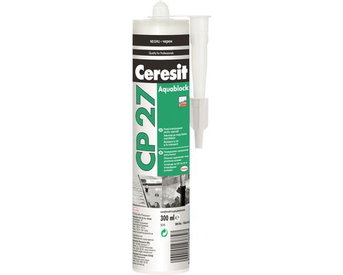 Pastă hidroizolantă Ceresit Aquablock CP27 300 ml negru Ceresit Aquablock CP27 cartuș etanșant 300 ml
