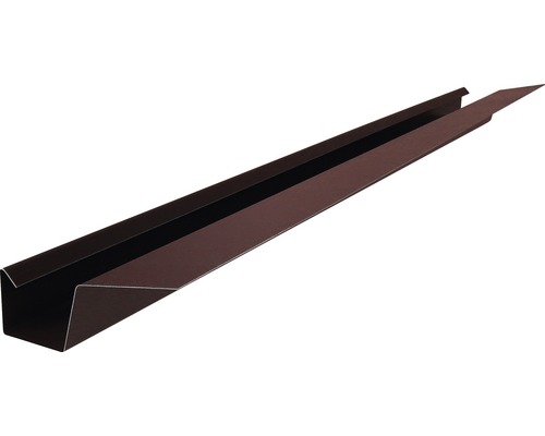 Jgheab rectangular PRECIT maro ciocolatiu 2 m pentru suprafețe mici (balcon, copertină, garaj, anexe)