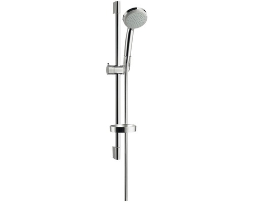 Set duș hansgrohe Croma 100 Vario, pară mobilă 4 funcții, bară perete 65 cm și săpunieră, crom