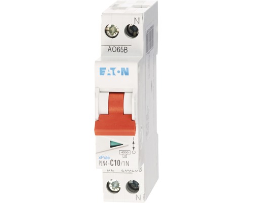 Disjunctor electric modular Eaton xPole 1P+N 10A 4,5kA, curbă C