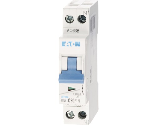 Disjunctor electric modular Eaton xPole 1P+N 20A 4,5kA, curbă C