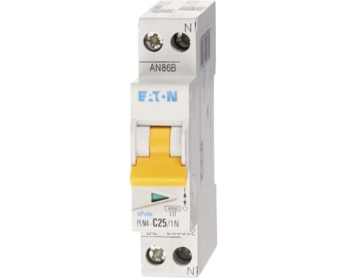 Disjunctor electric modular Eaton xPole 1P+N 25A 4,5kA, curbă C