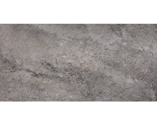 Gresie exterior porțelanată glazurată Himalaya Grey 29,7x59,8cm Placă de podea gri cu aspect de piatră