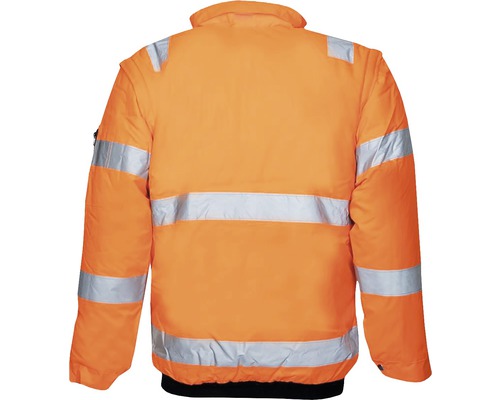Jachetă de lucru portocalie cu benzi reflectorizante