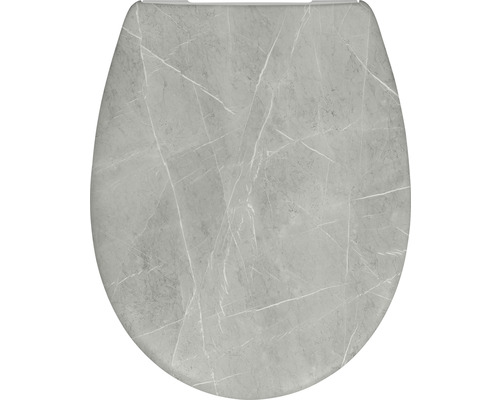 Capac WC cu model form&style JAVA duroplast închidere lentă gri 42,7x36,2 cm Capac de toaletă cu aspect de marmură