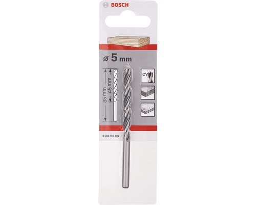 Burghiu pentru lemn Bosch cu diametrul de 5 mm