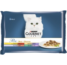 Hrană umedă pentru pisici PURINA Gourmet Perle cu pui și vită/curcan și miel/vițel și rață/iepure și vânat în sos 4x85 g-thumb-0