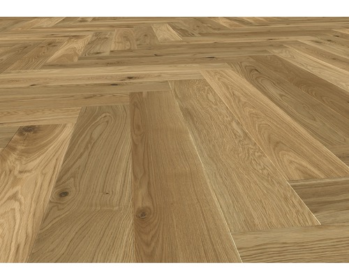 Montaj de parchet deschis la culoare în model herringbone