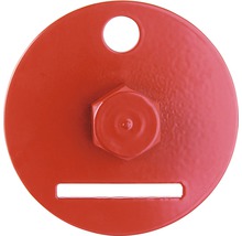 Disc metalic rotund cu orificiu și fantă