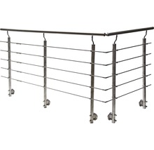 Balustradă din oțel inoxidabil cu cabluri orizontale din oțel