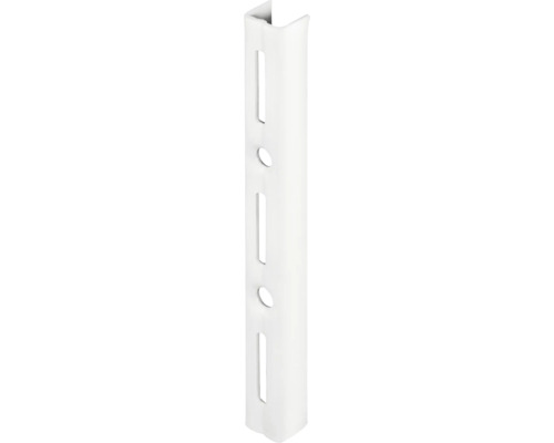 Șină simplă de perete Dolle Single Slot 145mm, albă, pentru rafturi modulare