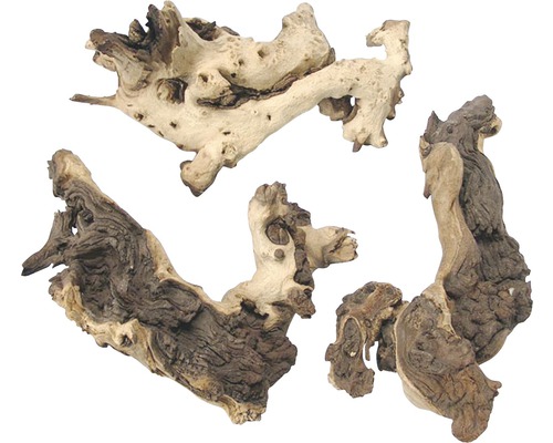 Trei bucăți de lemn de rădăcină pentru decorarea acvariului