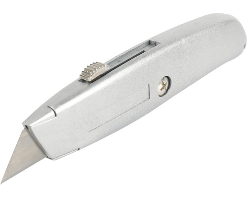 Cutter cu mâner metalic și lamă retractabilă