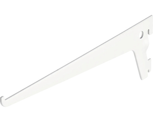 Suport simplu raft pe șină Dolle Single Slot 250mm, alb, pentru rafturi modulare Consolă metalică pentru raft