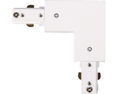 Conector de colț pentru sisteme de iluminat cu șine electrice