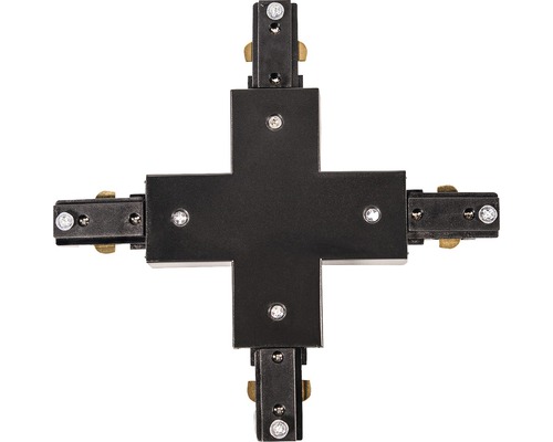 Ramificație tip cruce pentru șină Novelite 230V max. 800W, negru