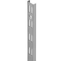 Șină dublă de perete Dolle Double Slot 495mm, argintie, pentru rafturi modulare