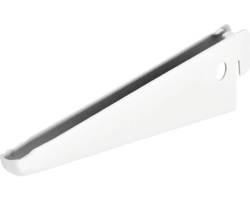 Suport dublu raft pe șină Dolle Double Slot 170mm, alb, pentru rafturi modulare Suport de raft pentru montare pe perete